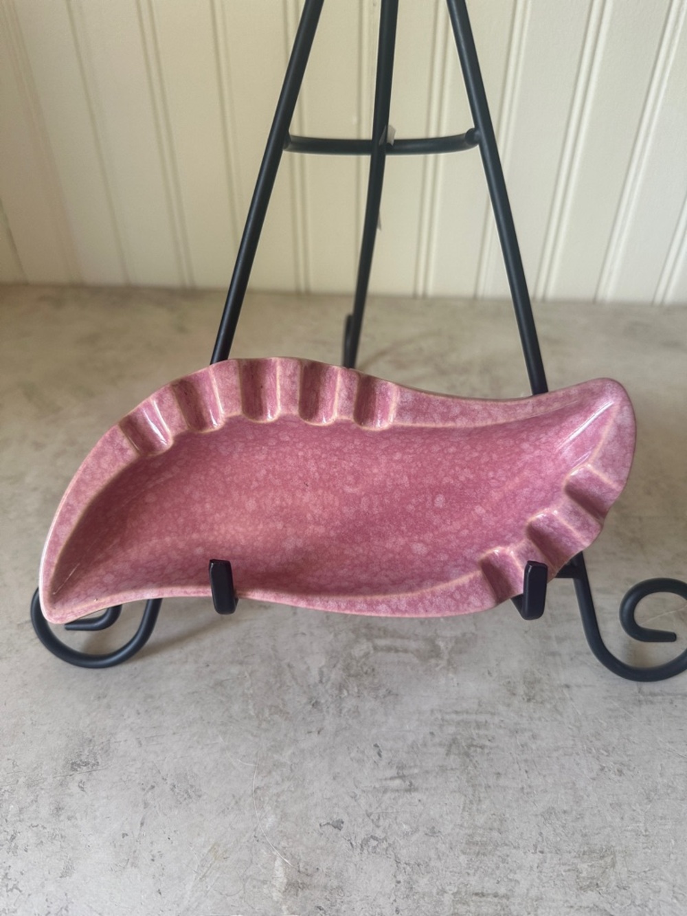 Vintage Roseville Pottery Ashtray MCM Pink Speckled 597-7 Ceramic 1950’s